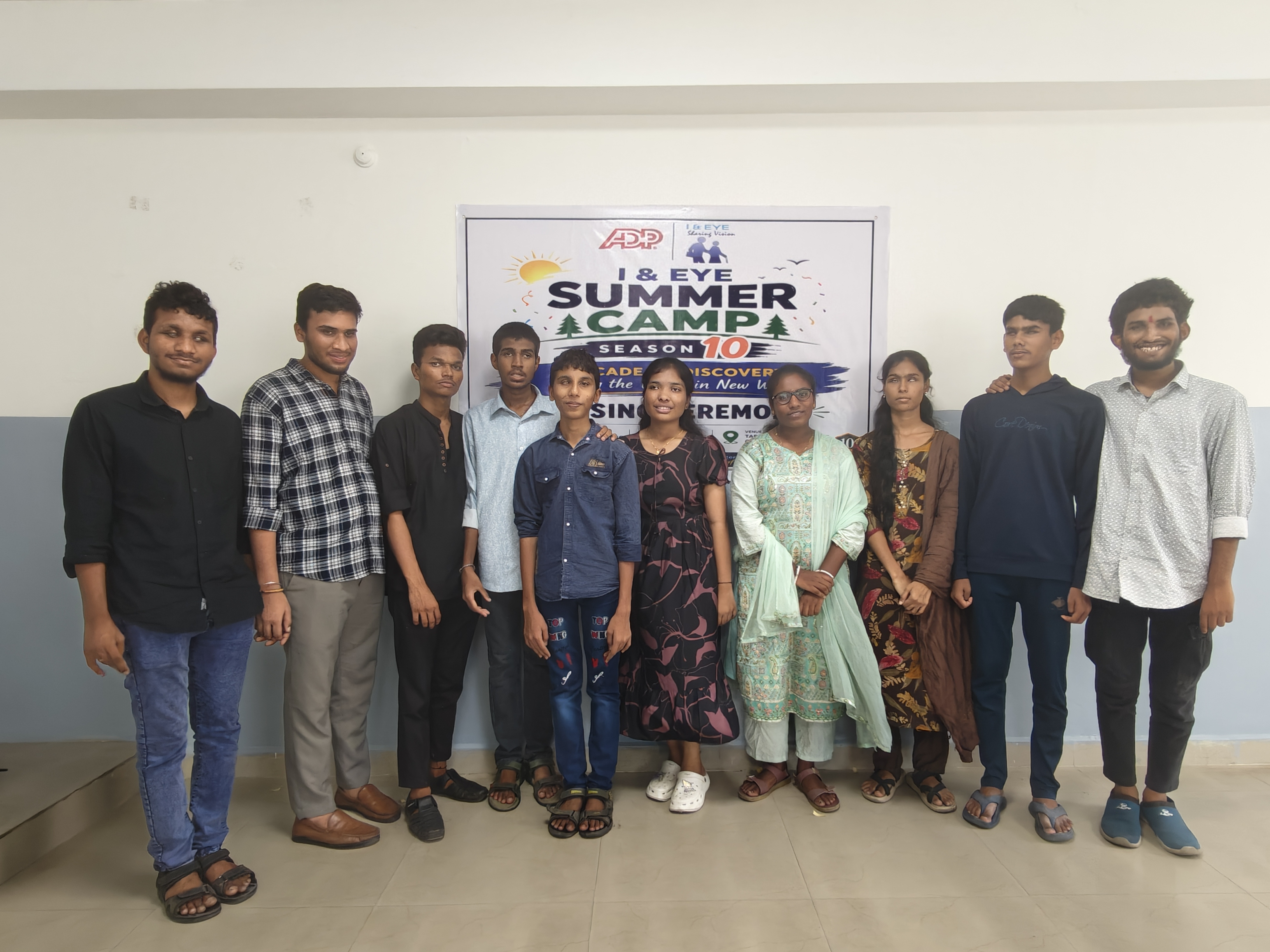 Students at the I and Eye Akshara Summer Camp learning together